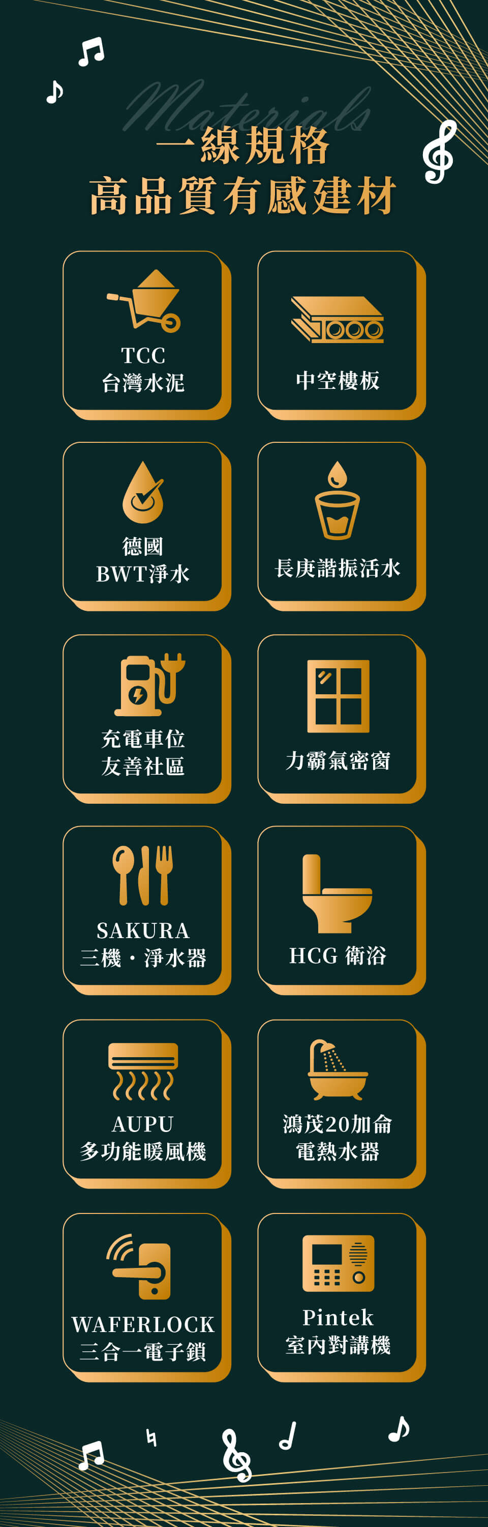 一線規格高品質建材